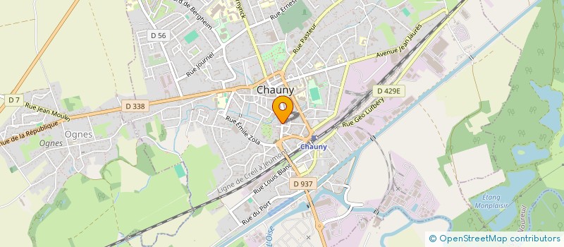localisation de l'entreprise BOULANGERIE DE LA PLACE à CHAUNY
