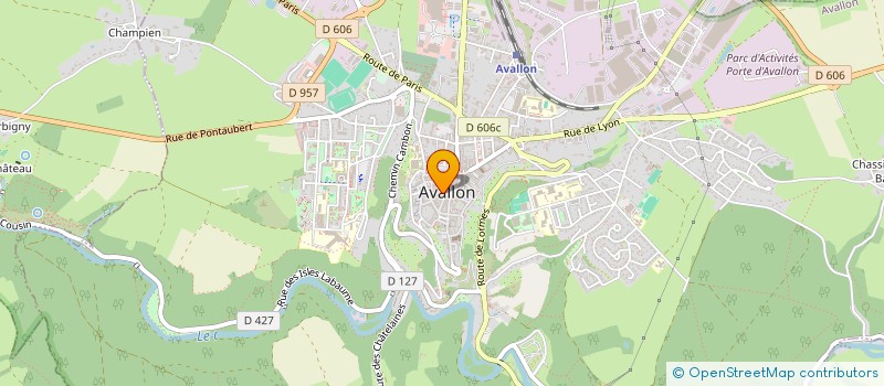 localisation de l'entreprise BOULANGERIE DE LA PLACE  AVALLON