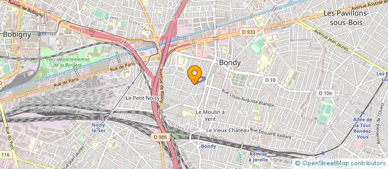 localisation de l'entreprise BOULANGERIE DE LA POSTE  BONDY