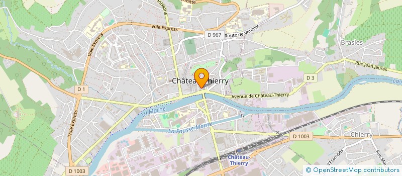 localisation de l'entreprise BOULANGERIE DE LA TOUR BALHAN à CHATEAU-THIERRY