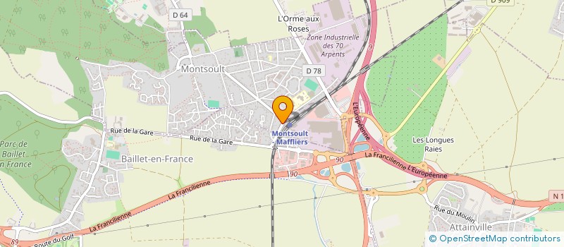 localisation de l'entreprise BOULANGERIE DE MONTSOULT à MONTSOULT