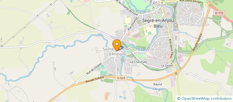 localisation de l'entreprise BOULANGERIE DE NYOISEAU à SEGRE-EN-ANJOU BLEU