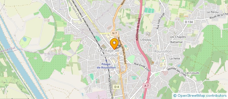 localisation de l'entreprise BOULANGERIE DE ROUSSILLON  LE PEAGE-DE-ROUSSILLON