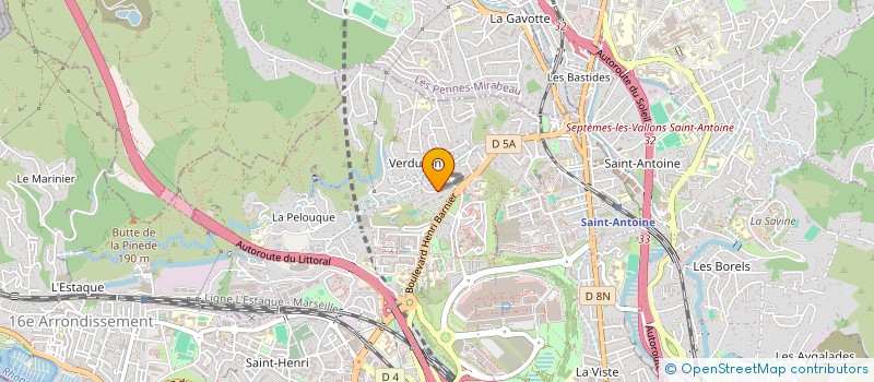 localisation de l'entreprise BOULANGERIE DE VERDURON BAS à MARSEILLE