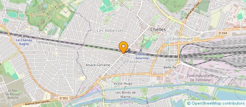 localisation de l'entreprise BOULANGERIE DELICES DE LA GARE  CHELLES