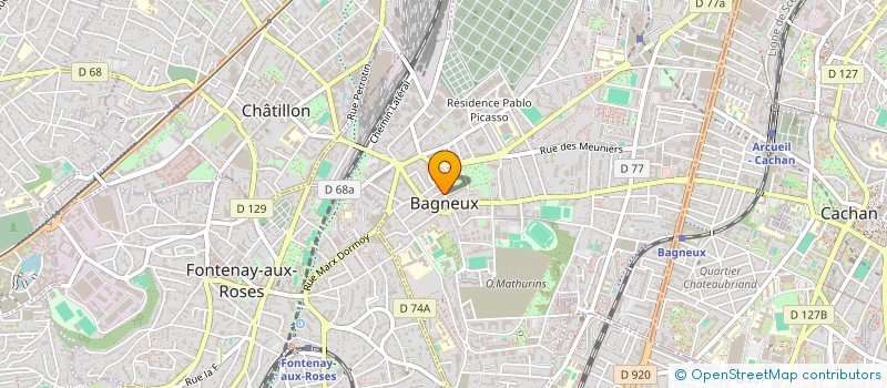 localisation de l'entreprise BOULANGERIE DELPHINE  BAGNEUX