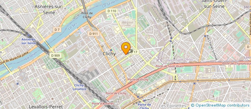 localisation de l'entreprise BOULANGERIE DES ALLEES à CLICHY