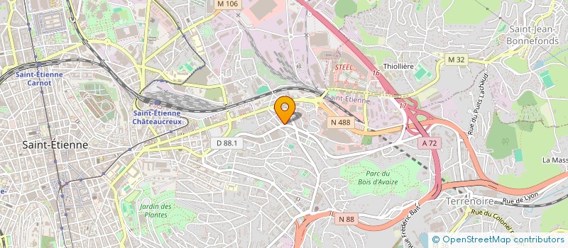 localisation de l'entreprise BOULANGERIE DES ALLIES à SAINT-ETIENNE