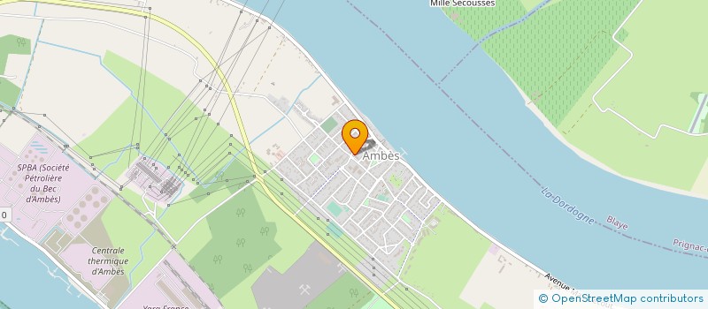 localisation de l'entreprise BOULANGERIE DES DEUX RIVES  AMBES