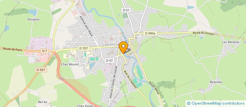 localisation de l'entreprise BOULANGERIE DES FAUBOURGS  LAPALISSE