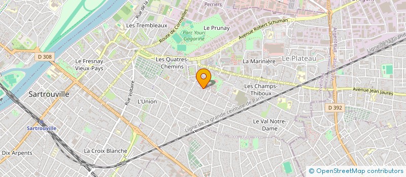 localisation de l'entreprise BOULANGERIE DES FRERES à SARTROUVILLE