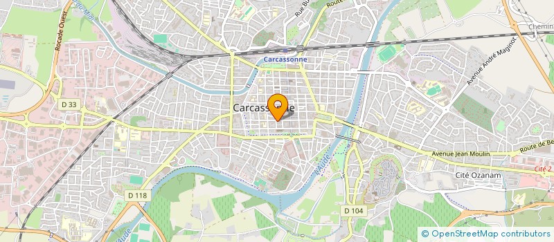 localisation de l'entreprise BOULANGERIE DES HALLES  CARCASSONNE