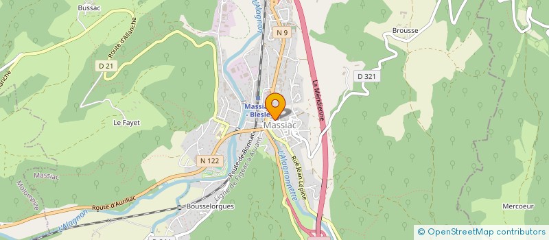 localisation de l'entreprise BOULANGERIE DES PETITS GOURMANDS à MASSIAC
