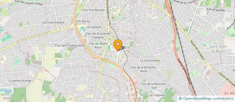 localisation de l'entreprise BOULANGERIE DES ROSERAIES à ORLEANS