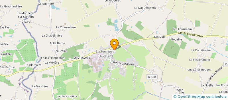 localisation de l'entreprise BOULANGERIE DES SOURCES à LA FERRIERE-BOCHARD