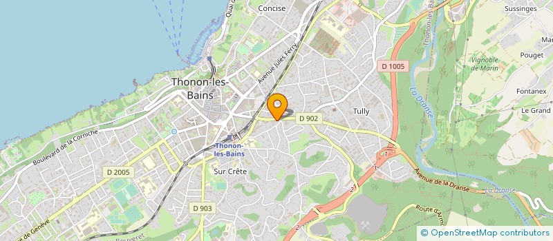 localisation de l'entreprise BOULANGERIE DES VALLEES à THONON-LES-BAINS