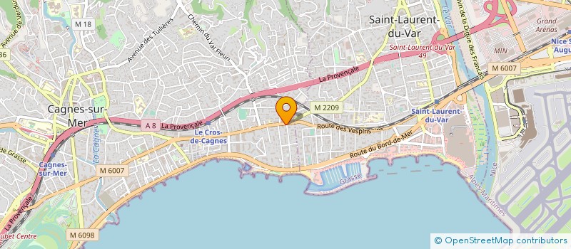 localisation de l'entreprise BOULANGERIE DES VESPINS à CAGNES-SUR-MER