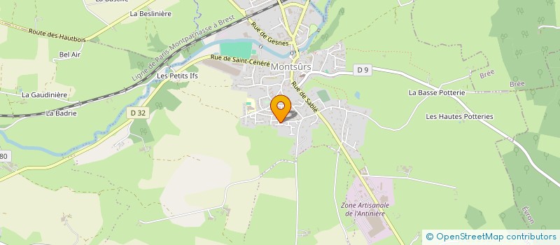 localisation de l'entreprise BOULANGERIE DU BONHEUR  EVRON