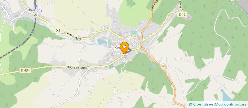 localisation de l'entreprise BOULANGERIE DU CENTRE à XERTIGNY