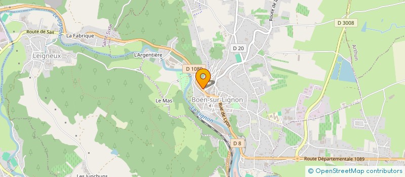 localisation de l'entreprise BOULANGERIE DU CHATEAU  BOEN-SUR-LIGNON