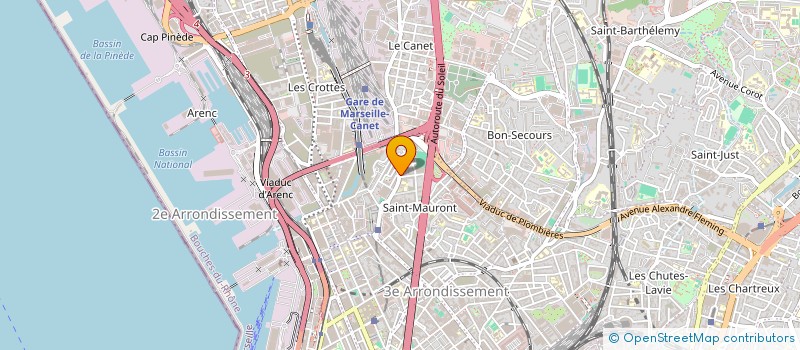 localisation de l'entreprise BOULANGERIE DU COIN  MARSEILLE
