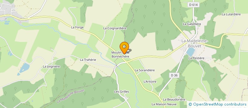 localisation de l'entreprise BOULANGERIE DU GROS CHENE à LA MADELEINE-BOUVET
