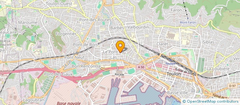 localisation de l'entreprise BOULANGERIE DU LAS à TOULON