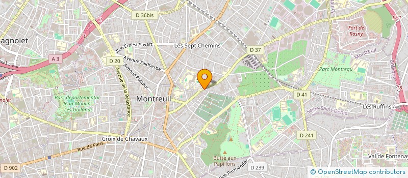 localisation de l'entreprise BOULANGERIE DU LYCEE à MONTREUIL