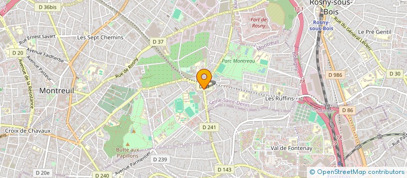 localisation de l'entreprise BOULANGERIE DU PARC MONTREAU à MONTREUIL
