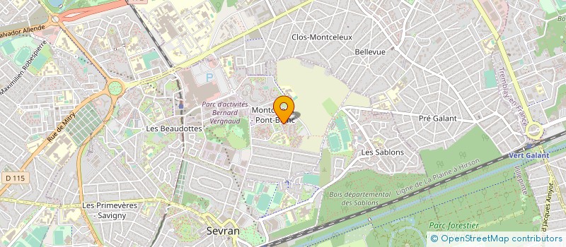 localisation de l'entreprise BOULANGERIE DU PONT BLANC à SEVRAN
