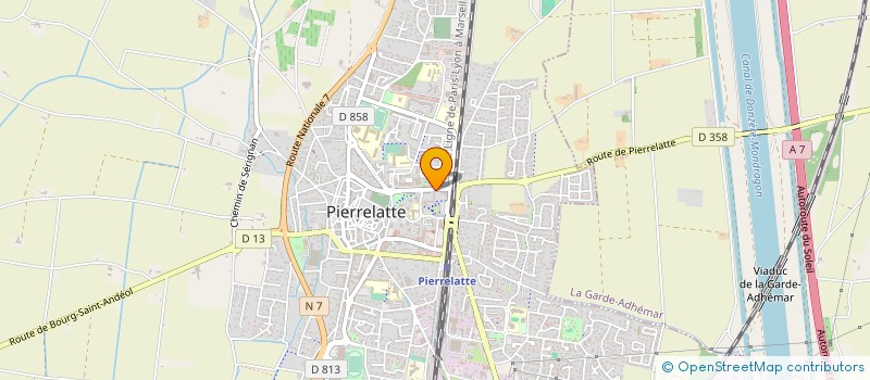 localisation de l'entreprise BOULANGERIE DU ROC à PIERRELATTE
