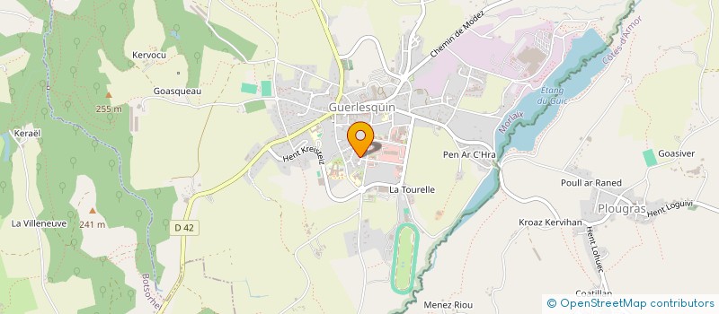 localisation de l'entreprise BOULANGERIE DU ROUDOUR à GUERLESQUIN