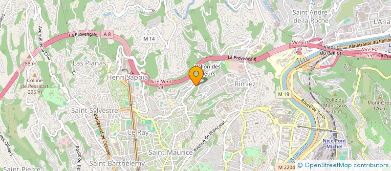 localisation de l'entreprise BOULANGERIE DU VALLON DES FLEURS à NICE