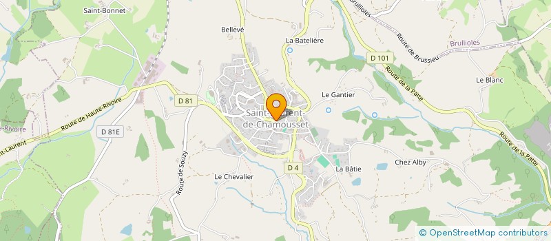 localisation de l'entreprise BOULANGERIE DUCREUX NICOLAS  SAINT-LAURENT-DE-CHAMOUSSET