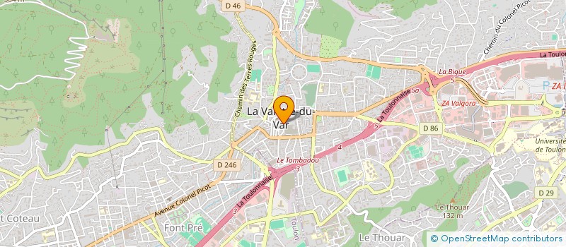 localisation de l'entreprise BOULANGERIE ELODIE  LA VALETTE-DU-VAR