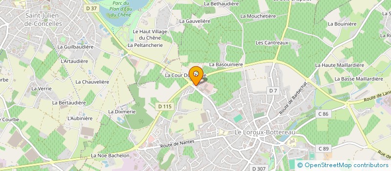 localisation de l'entreprise BOULANGERIE EMERIAU à HAUTE-GOULAINE
