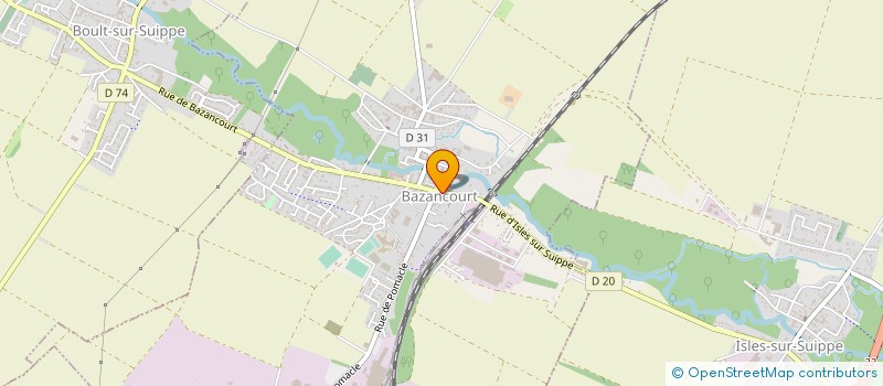 localisation de l'entreprise BOULANGERIE EMOND  BAZANCOURT