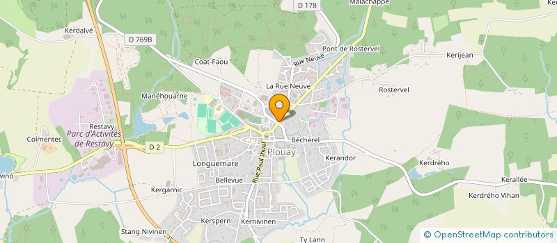localisation de l'entreprise BOULANGERIE EON à PLOUAY