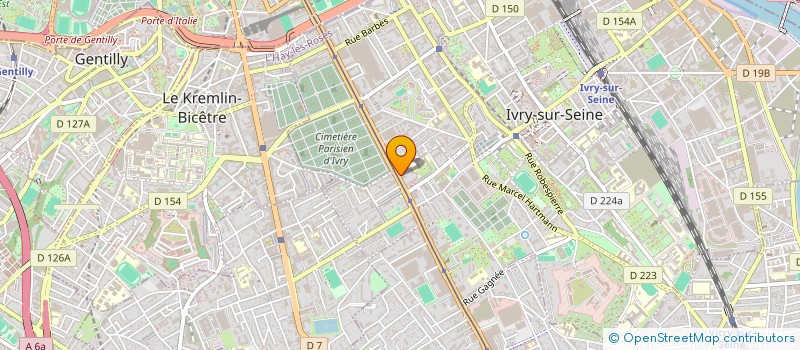 localisation de l'entreprise BOULANGERIE F  IVRY-SUR-SEINE