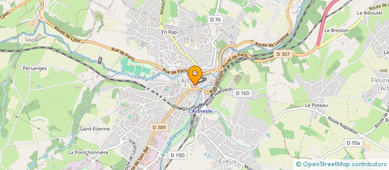 localisation de l'entreprise BOULANGERIE FONTANA  L'ARBRESLE