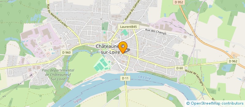 localisation de l'entreprise BOULANGERIE FOSSE à CHATEAUNEUF-SUR-LOIRE
