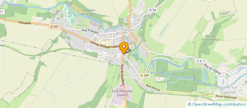 localisation de l'entreprise BOULANGERIE FRANCOIS à FREVENT