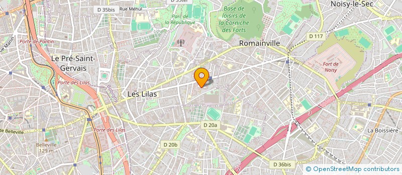 localisation de l'entreprise BOULANGERIE GAGARINE  LES LILAS