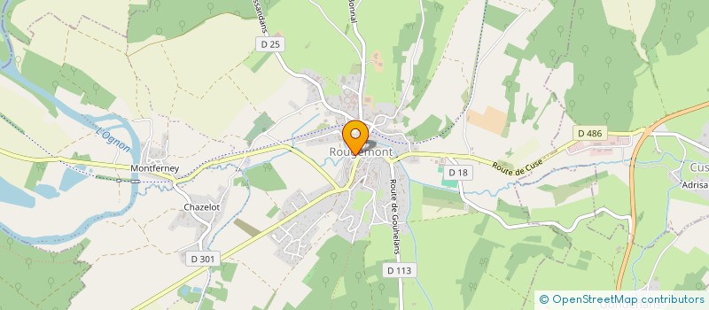 localisation de l'entreprise BOULANGERIE GAMET  ROUGEMONT