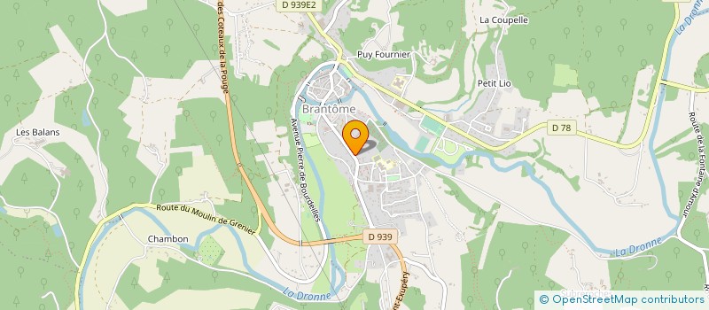 localisation de l'entreprise BOULANGERIE GANDAIS  BRANTOME EN PERIGORD