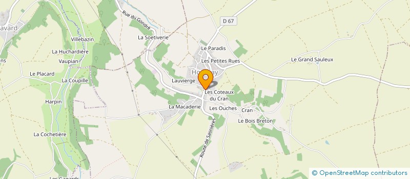 localisation de l'entreprise BOULANGERIE GENEVIER  HOUSSAY