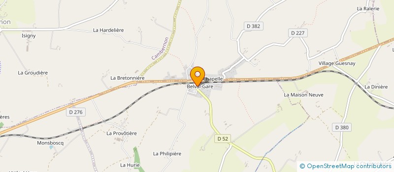 localisation de l'entreprise BOULANGERIE GENIN  BELVAL