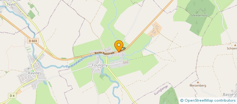 localisation de l'entreprise BOULANGERIE GERARD ET FILLE  FOULIGNY
