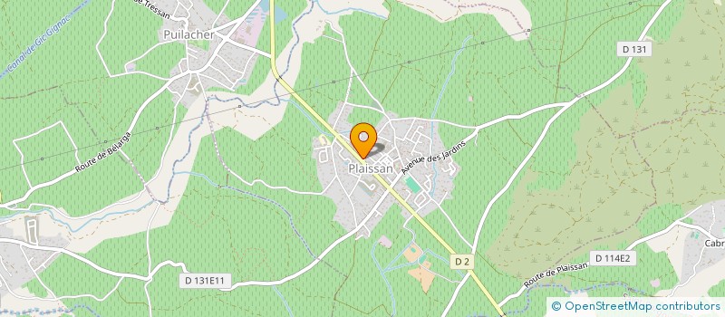 localisation de l'entreprise BOULANGERIE GRAIN  PLAISSAN