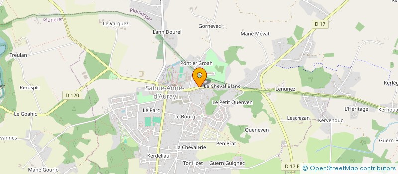 localisation de l'entreprise BOULANGERIE GUILLEVIC à SAINTE-ANNE-D'AURAY